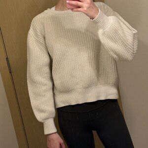 Gap Cream Crew Neck Pullover Knit Sweater S